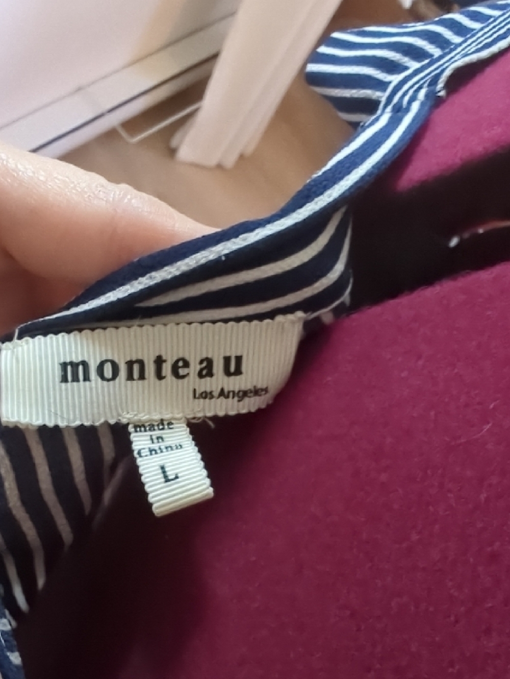 Blue & White Striped Square-Neck Midi Dress - Picture 2 of 6